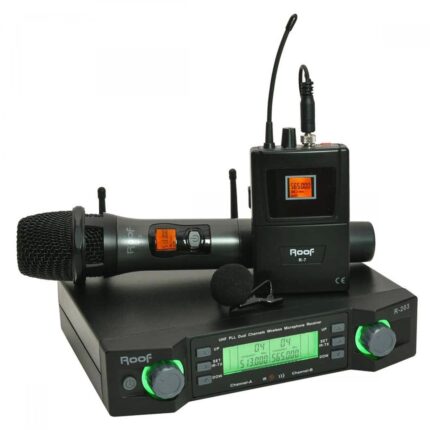 Roof R-203 (EL+YAKA) 2 Kanal Uhf 2 El Kablosuz Mikrofon